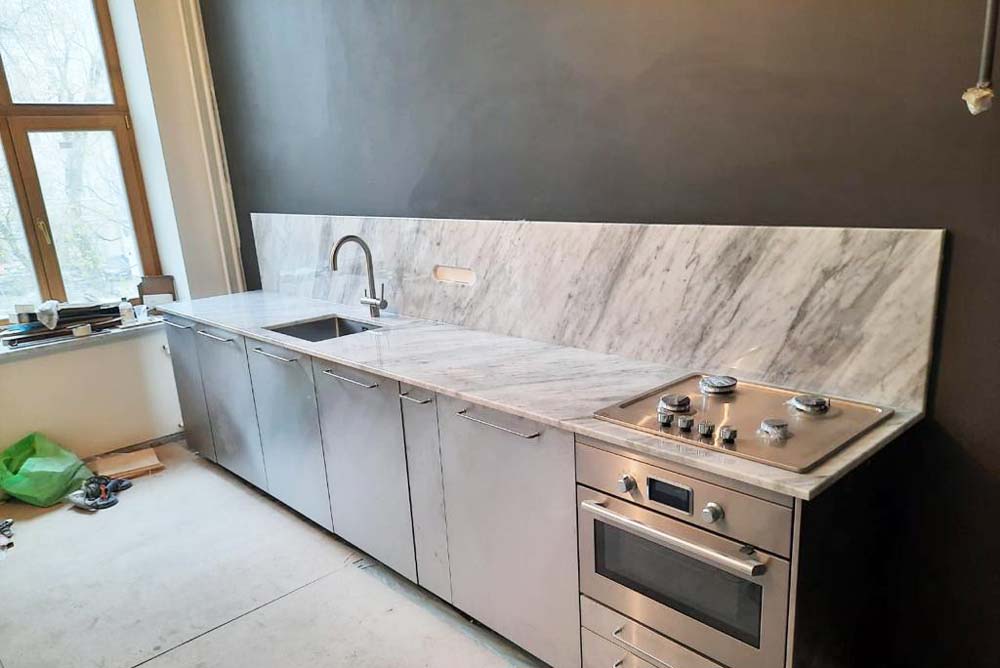 Кухонная столешница Bianco Carrara Gioia